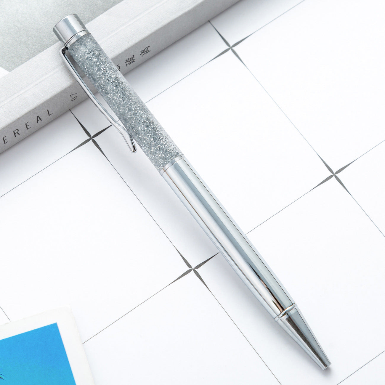 Wholesale Gold Powder Oil Pen Metal Ballpoint Pen